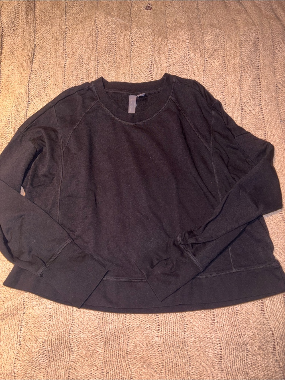Sweaty Betty Black Crewneck Sweatshirt Thumbhole Pullover Women’s Size XXL US 14